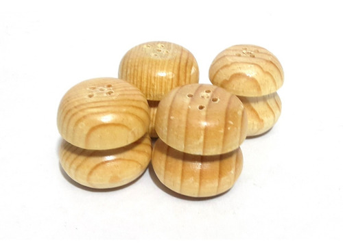 Imagen 4 de 4 de Saleros De Madera,artesanal,3x3cm,fiestas,eventos,10 Piezas
