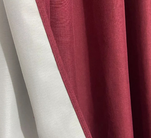 Juego De Cortinas Blackout Vinilico Engomado 100% Bloquea! Bordó