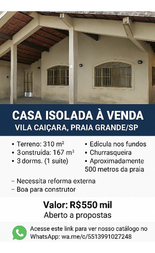 Casa Isolada Caiçara 3 Dorm- 310 M2