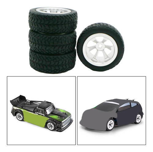 Pack De 2 Con 4x Crawler&wheel Tires 1.18 Para Wltoys 1:28