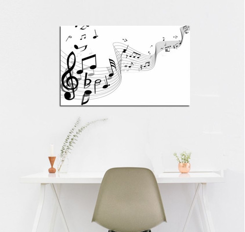 Cuadro 30x45cm Musica Notas Musicales Musical Arte A