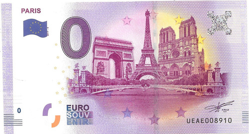 1 Billete De 0 Euro De Francia A Elegir