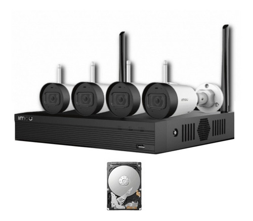 Kit Wifi Imou Nvr Wifi De 4ch + 4 Cam Micrófono/disco 1tb