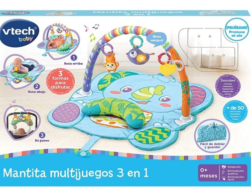 Gimnasio Y Mantita 3 En 1 Vtech Para Bebe +50 Sonidos.