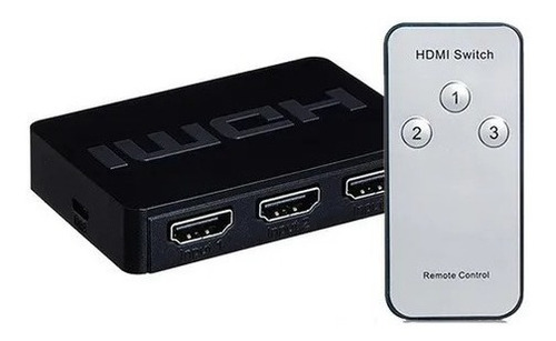 Switch Hdmi 3 Puertos Full Hd 1080p Con Control Remoto Tv 