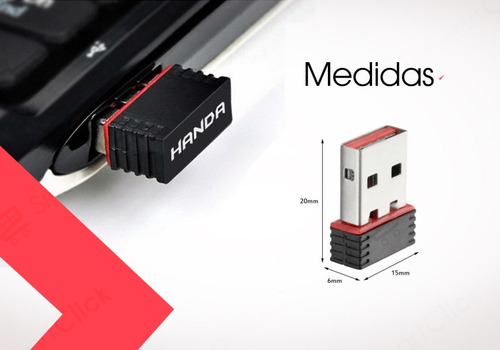 Imagen 9 de 10 de Adaptador Wifi Usb Pc Receptor Nano Realtek 2.4ghz 802.11n