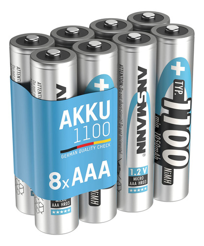 Ansmann Pilas Recargables Aaa 1100mah De Alta Capacidad De A