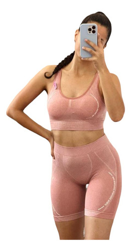 Conjunto Deportivo  3 Piesas Seamless Importado Sin Costura