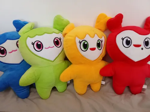 Peluche Lovely De Twice 24 Cm - Kit Genérico Azul, Amarillo,rojo Y Verde