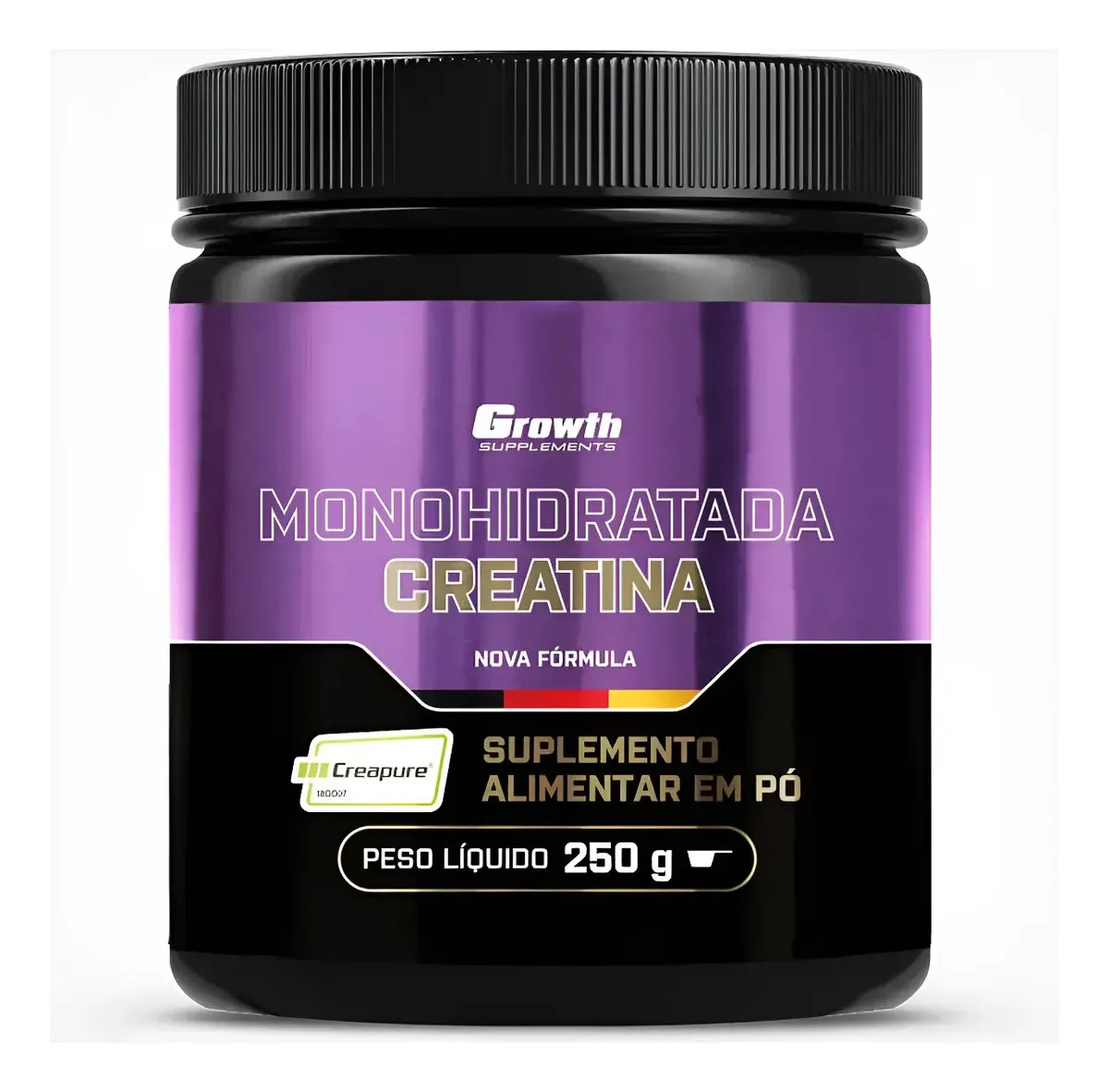 Creatina Creapure Growth 250g Aumento Força Volume Muscular Sabor: vale comprar por esse preço?