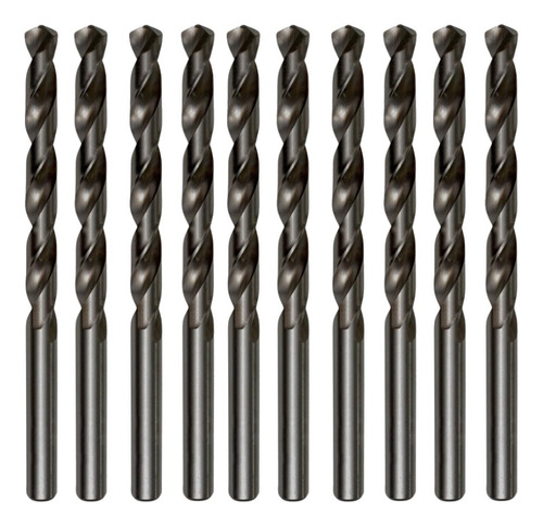 Kit 10 Brocas Paralelas De Aço Rápido Hss 2,5mm