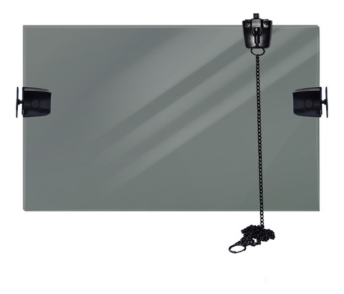 Bascula Vidro Fume 06mm Temperado 80x30 Pt Desmontado