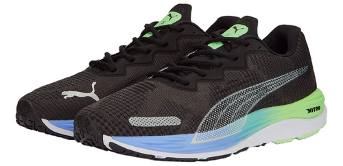 Zapatilla Puma Velocity Nitro 2 Hombre Black/purple/silver