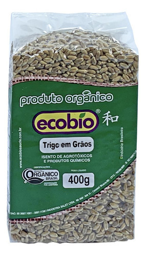 Kit 6x: Trigo Em Grãos Orgânico Ecobio 400g