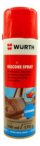 Silicone Spray Alta Performance Renovador  Wurth 300ml Cor Incolor