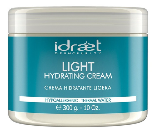 Crema Hidratante Ligera Con Agua Termal 300 Ml Idraet