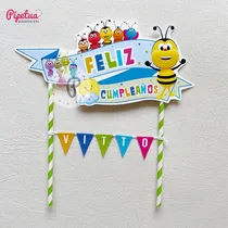 Comprar Topper Para Torta Bichikids Adorno Torta Centro Torta 