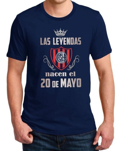 Polera Estampada San Lorenzo Cumpleaños Fecha Personalizada