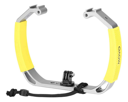 Movo Gb-u80 - Plataforma De Buceo Subacuático Con Soportes Para Zapato Fría, Correa, Compatible Con Gopro Hero, Hero3, Hero4, Hero5, Hero6, Hero7, Hero8, Hero9, Hero10, Osmo Action - Accesorio Para