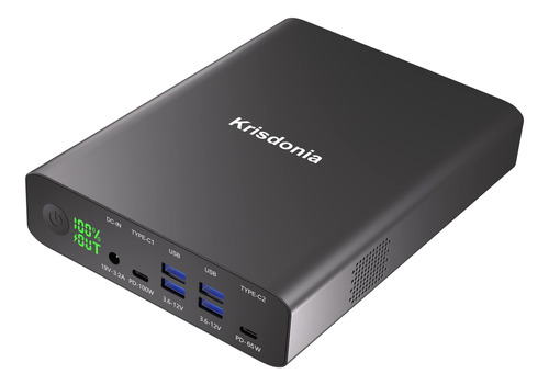 Cargador Porttil De Krisdonia, Pd 100w Usb C Power Bank 6400