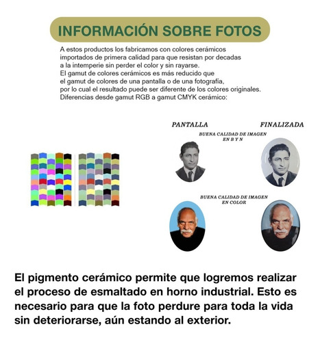 Imagen 4 de 10 de Placa + Foto + Floreros. Para Cementerio, Nicho, Lapida.