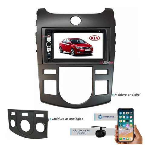 Central Multimídia Kia Cerato Dvd Câmera + Moldura Original