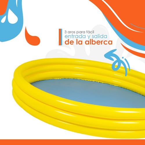 Alberca Circular Inflable Sunclub 3 Aros 157cmx25cm