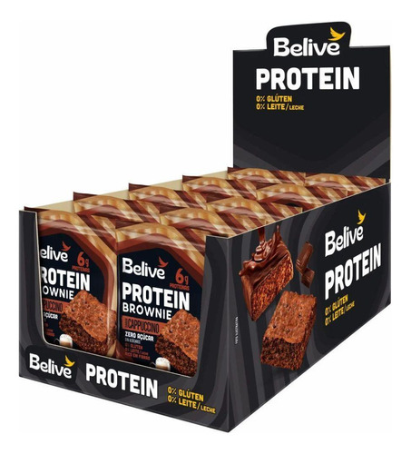 Belive Brownie Protein Cappuccino Zero 45g Dp 10 Un