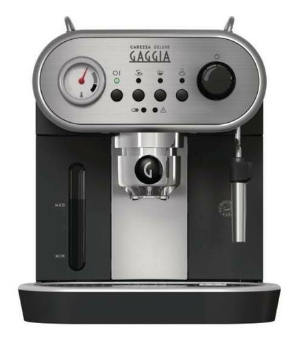 Cafetera Gaggia Carezza Deluxe RI8525 automática negra y plateada para expreso y cápsulas monodosis 120V