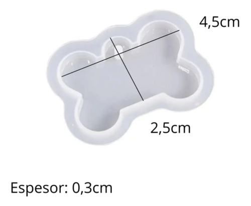 Molde Silicona Chapita Hueso Individual Joyería Joya Resina