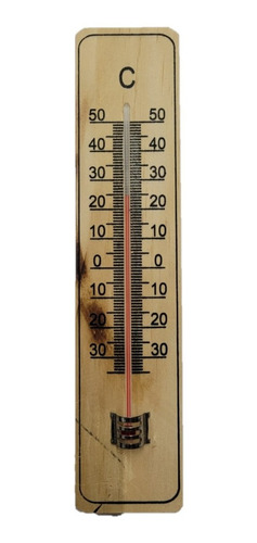 Termómetro De Ambiente Base Madera200x35 Mm Rgo: -30+50°c