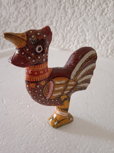 Gallo De Madera Pintado A Mano