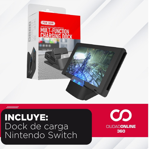 Imagen 3 de 10 de Dock Nintendo Switch Accesorio Cargador Para Conectar La Tv Mientras Jugas