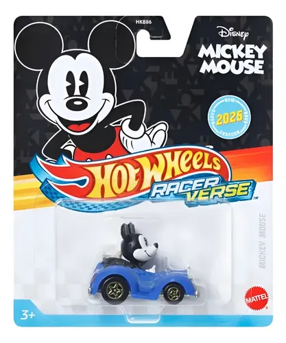 Carro Hot Wheels Racerverse Mickey Mouse Azul Mattel Hkb86