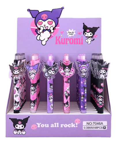 Lapicera Sanrio Kuromi Lapiz Kuromi Gel 0.5  2 Piezas