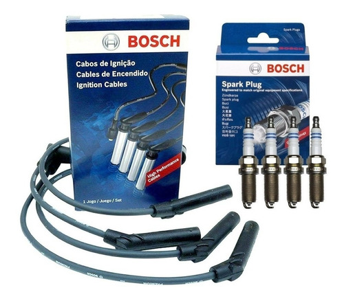 Cables Goma + Bujias Bosch P/ Fiesta Ka Ecosport 1.6 Zetec