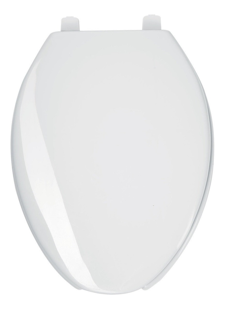Asiento para inodoro Foset AWC-45B de polipropileno con forma ovalada blanco liso