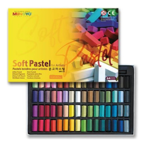 Juego De 64 Soft Pastels Medias Barras Mungyo