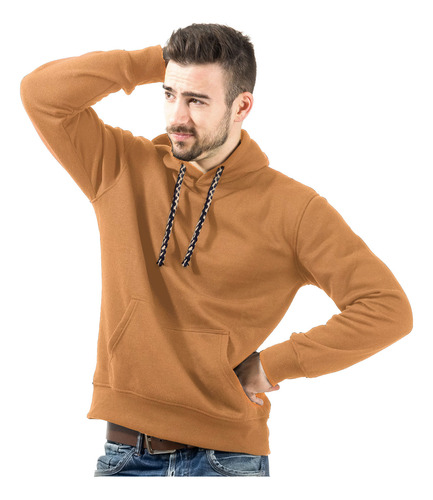 Sudadera Hoodie Cerrada Para Hombre Con Capucha Y Cangurera