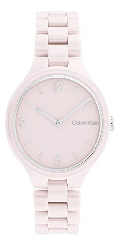 Reloj Para Mujer Calvin Klein Linked Ceramic 25200077 Rosa