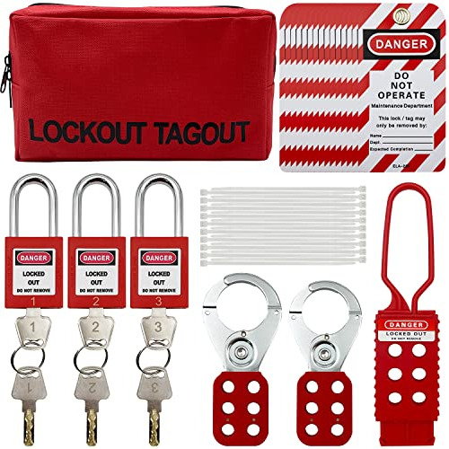 Lockout Tagout Kit Electrical Loto - Group Lockout Hasps, Lo