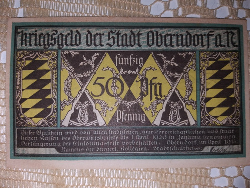 2 Cédulas Da Alemanha Década De 1920.