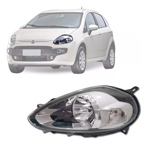 Farol Principal Esquerdo Fiat Punto Attractive 2013-2017