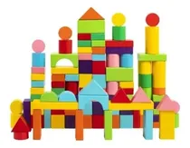 Comprar Juego Didáctico Bloques De Construcción Madera Niños