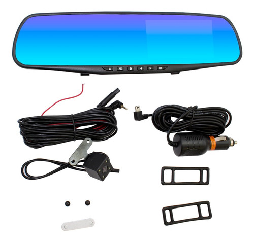 Espejo Retrovisor Con Camara Marcha Atras Y Delantera 12v.