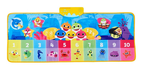 Imagen 2 de 7 de Piano Alfombra Musical Baby Shark Canta Y Baila Con Sonido