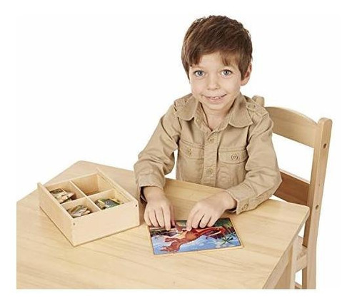 Melissa Doug Dinosaurs 4in1 Wooden Jigsaw Puzzles