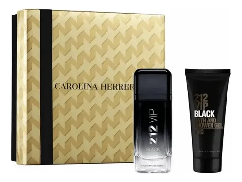 Perfume Carolina Herrera 212 VIP Black 100ml com Shower Gel