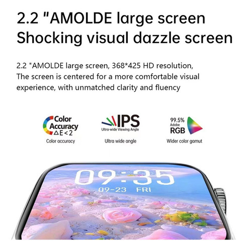 Reloj Smart Watch T9 Charome Amoled 49mm Monitoreo Sport