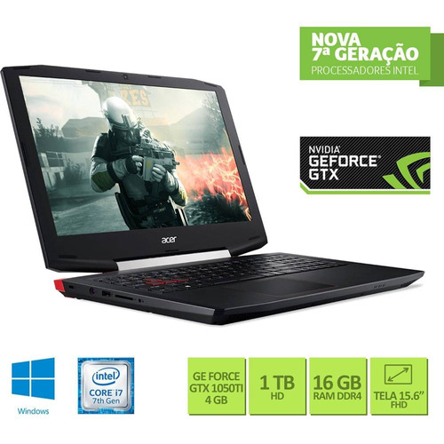 Notebook Gamer Acer (geforce Gtx 1050ti Com 4gb) Vx5-591g-78